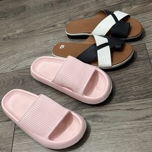 Women’s Pink Slide Sandals - Casual Comfort